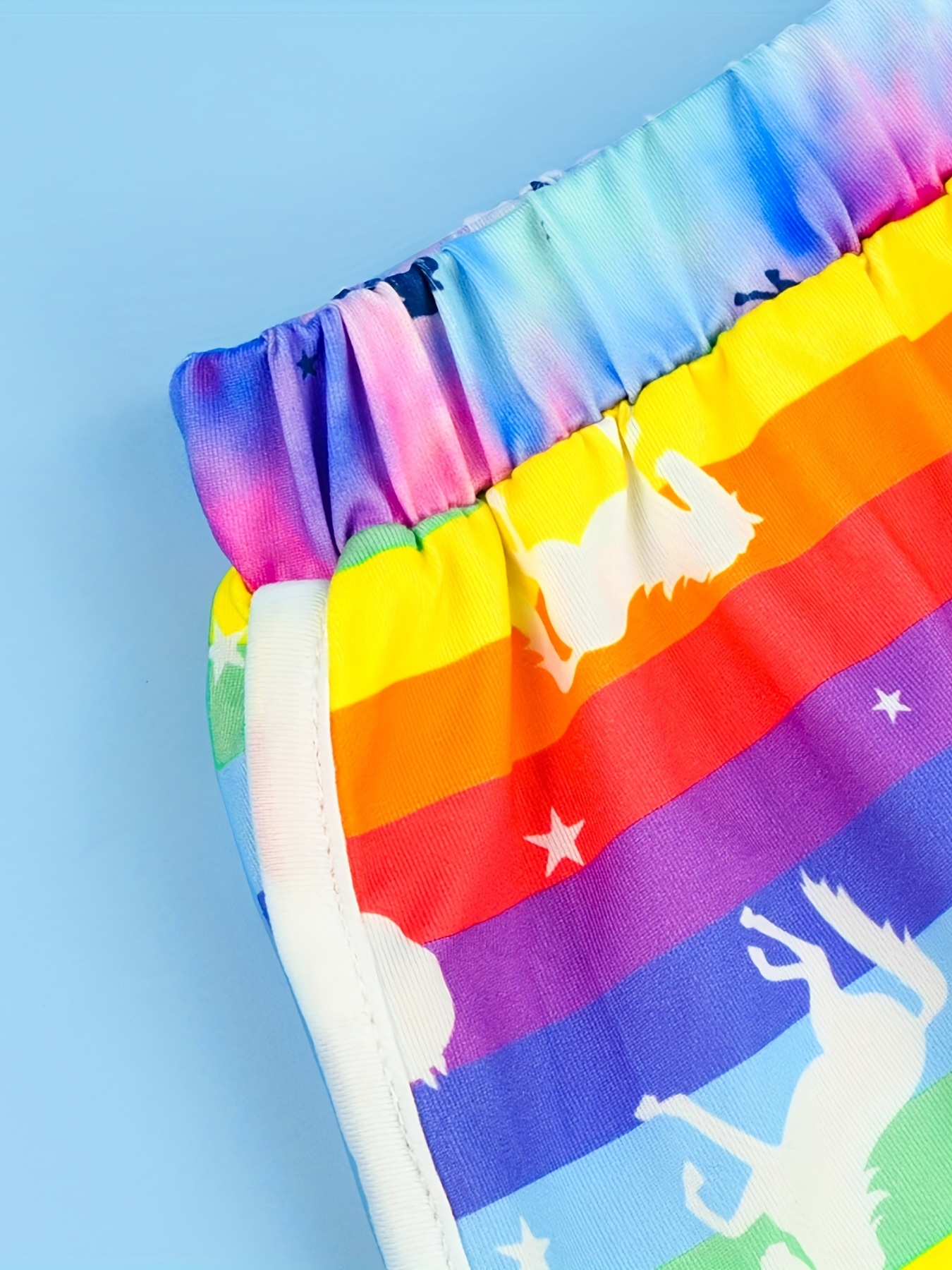 3pcs Girls Athletic Shorts Printed Kids Running Shorts