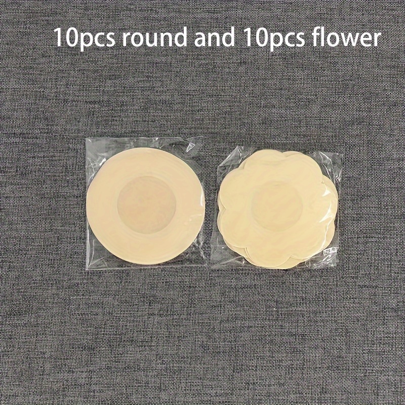 20/40pcs Floral & Round Shape Disposable Nipple Covers, Invisible Seamless  Self-Adhesive Nipple Pasties, Women's Lingerie & Underwear Accessories