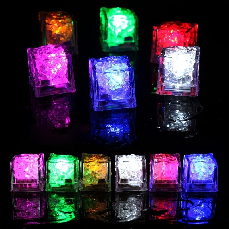 Cubo Ghiaccio A Forma Diamante Led Colorati E Glitter Luce - Temu Italy