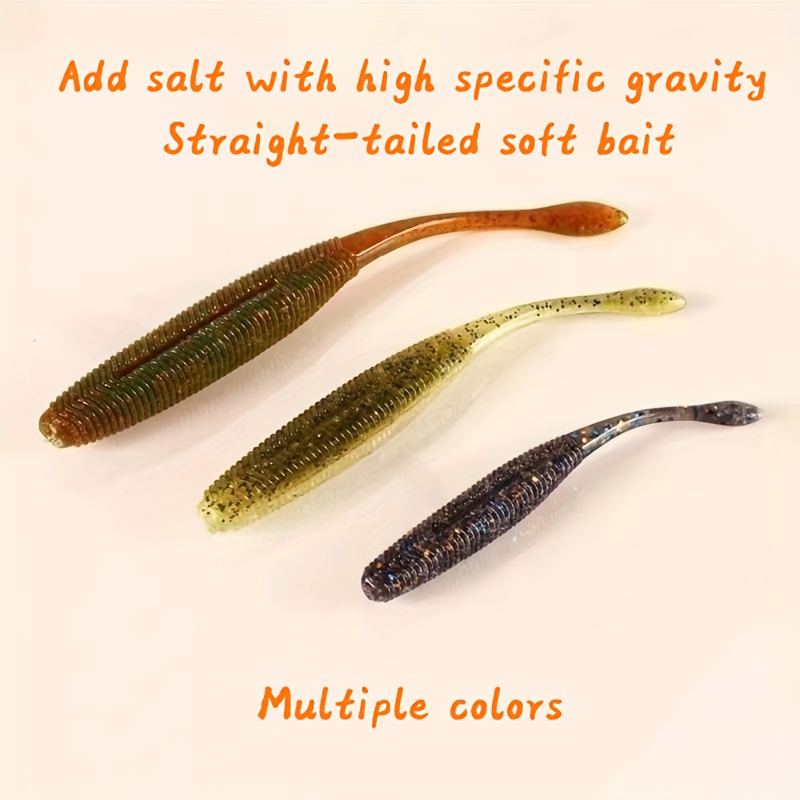 Artificial Salty Straight Tail Worm Soft Bait Floating - Temu New Zealand