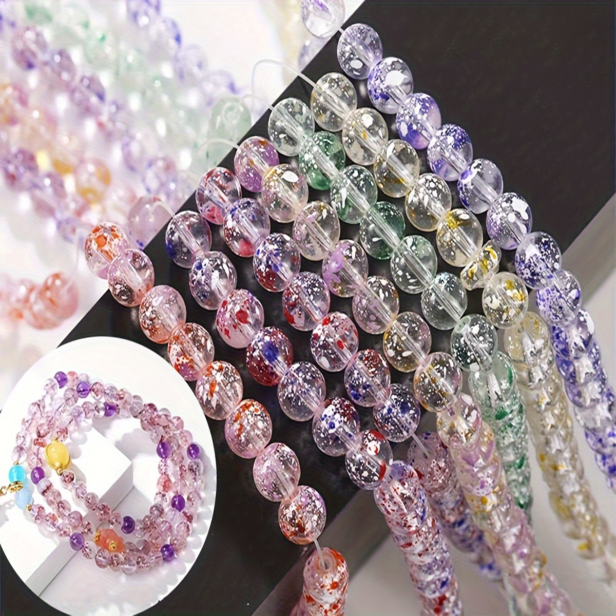 30Pcs Colorful Large Hole Copper Beads Glass Rhinestones Sun Flower Set  Beads For Jewelry Making Perfect DIY Bracelet Necklace Handmade Craft  Supplies