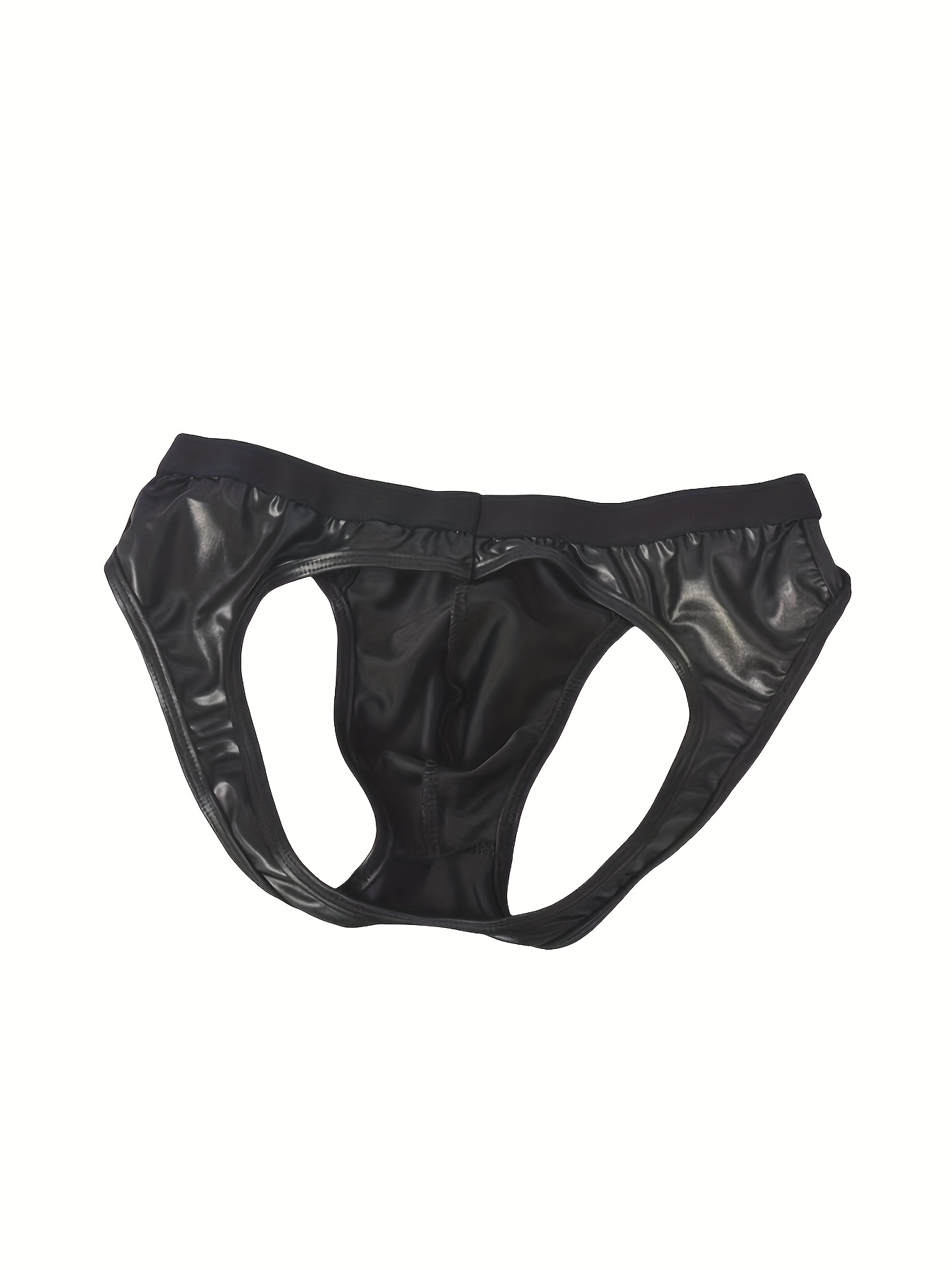 Men Leather Jockstrap Underwear Briefs Thong Adjustable Waist Men