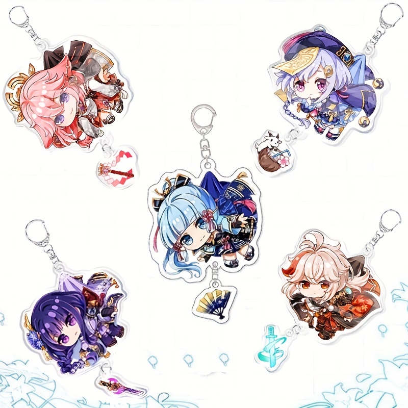 Anime Impact Acrylic Keychain Badge Cartoon Cosplay Pendant Temu