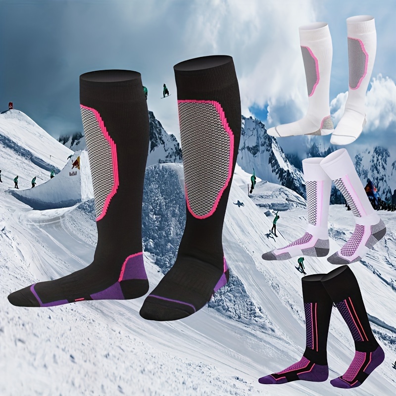 Elastic Sports Ski Compression Socks Women Breathable - Temu