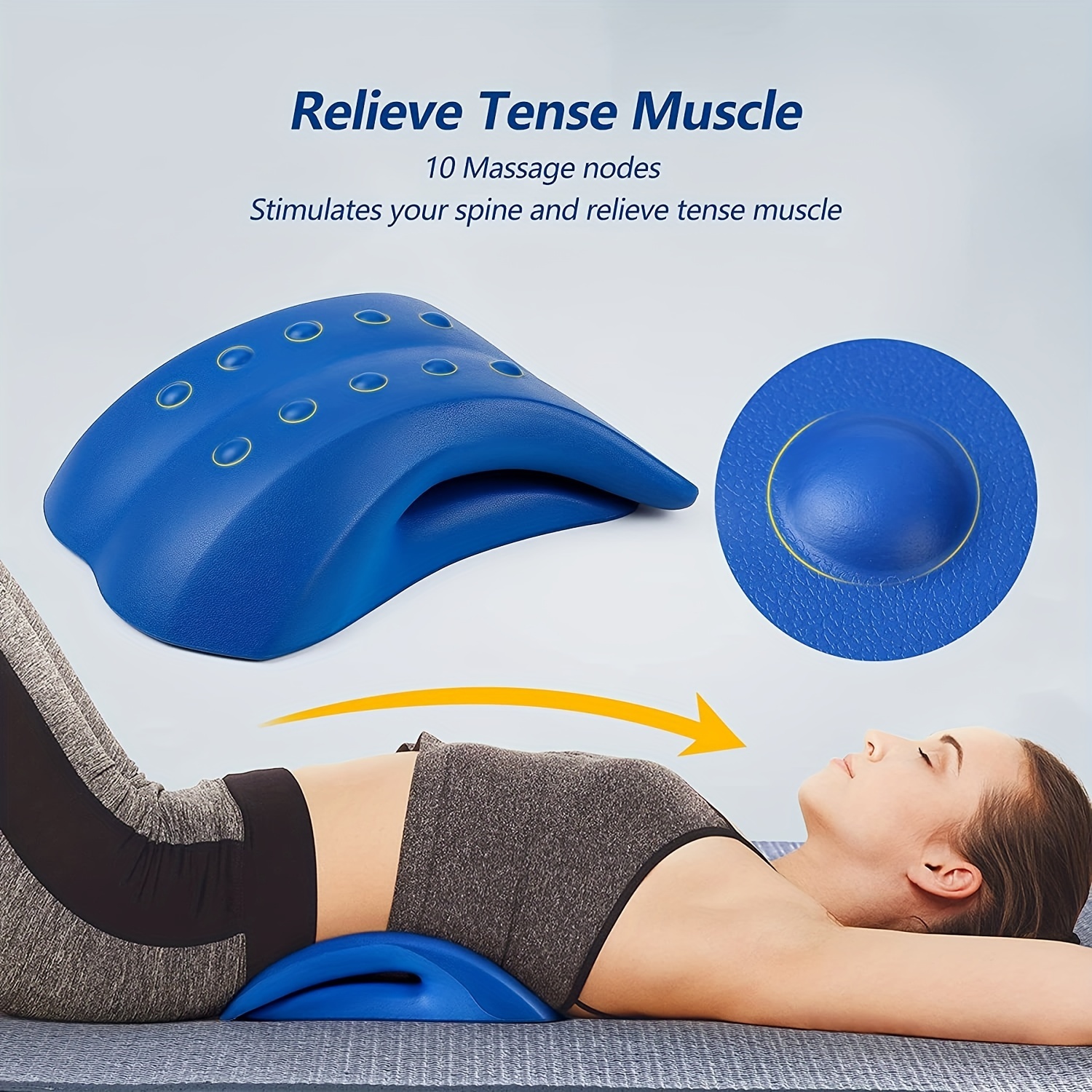 Lumbar Relaxer, Back Stretcher Pillow for Back Pain Relief, Lumbar Support, Herniated  Disc, Sciatica Pain Relief, Neck Pain, Support for Prolonged Sitting 