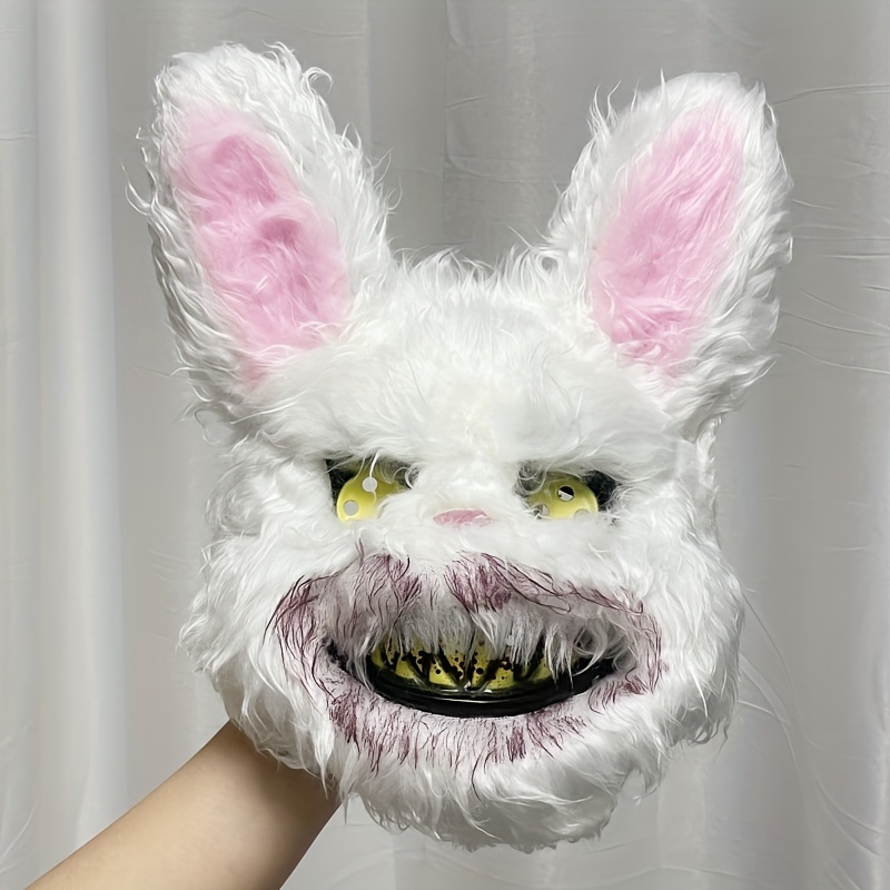 25cm/9.84in Creepy Gothic Bunny Plush, Spooky Bunny Stuffed Animal Cute  Horror Dreadful Bunny Doll for Halloween Decor