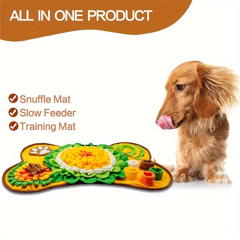 Dog Snuffle Pad, Bone Shaped Interactive Pet Puzzle Toy For Slow Food  Feeding, Dog Feeding Mat For Training Playing - Temu