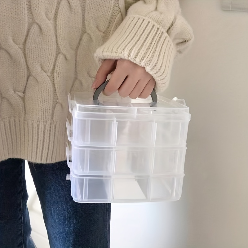 3 layer Portable Detachable Storage Box Clear Plastic - Temu Germany