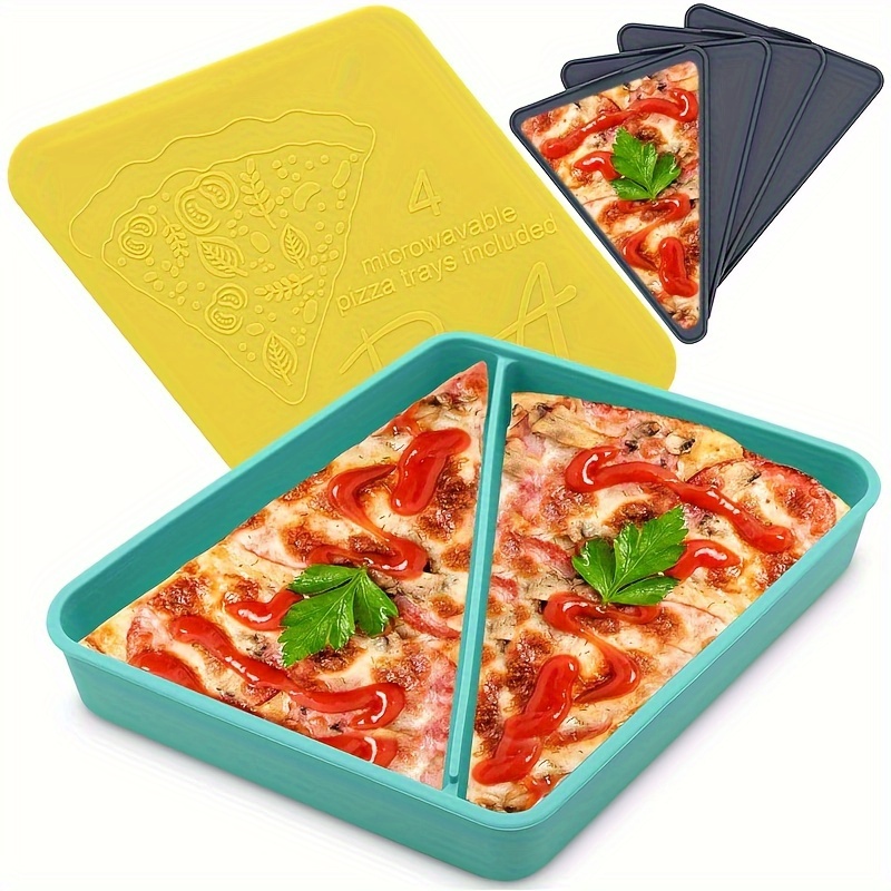 Reusable Silicone Leftover Pizza Storage Box Triangle Pizza Pack Bento  Lunch Box Expandable Lunchbox Collapsible Food Container