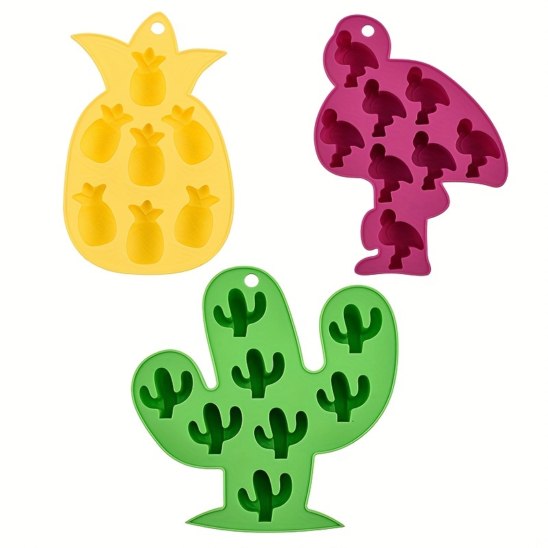 Molde Para Hielos Color Verde En Forma De Cactus