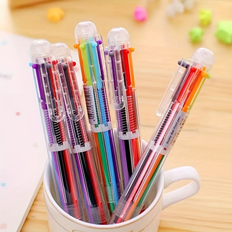 6 In1 Novelty Ballpoint Pen Color Colorful Multicolor School Multi  Stationery for sale online