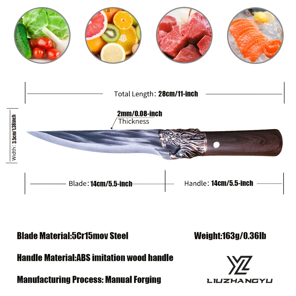 Boning Knife 5cr15Mov Stainless Steel Kitchen Knife Set Meat