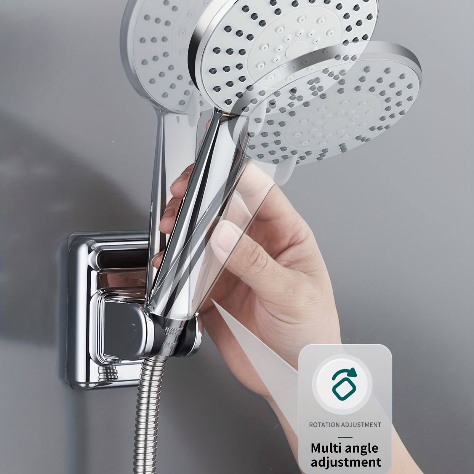 Shower Head Holder, Strong Adhesive and Waterproof Handheld Shower Holder