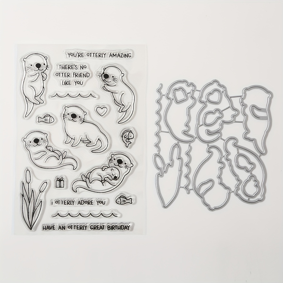 Image of 1set Stamps And Metal Cutting Dies Set For Diy Scrapbooking Decoration Paper Craft Album Card Making Craft Embossing And Craft Embossing