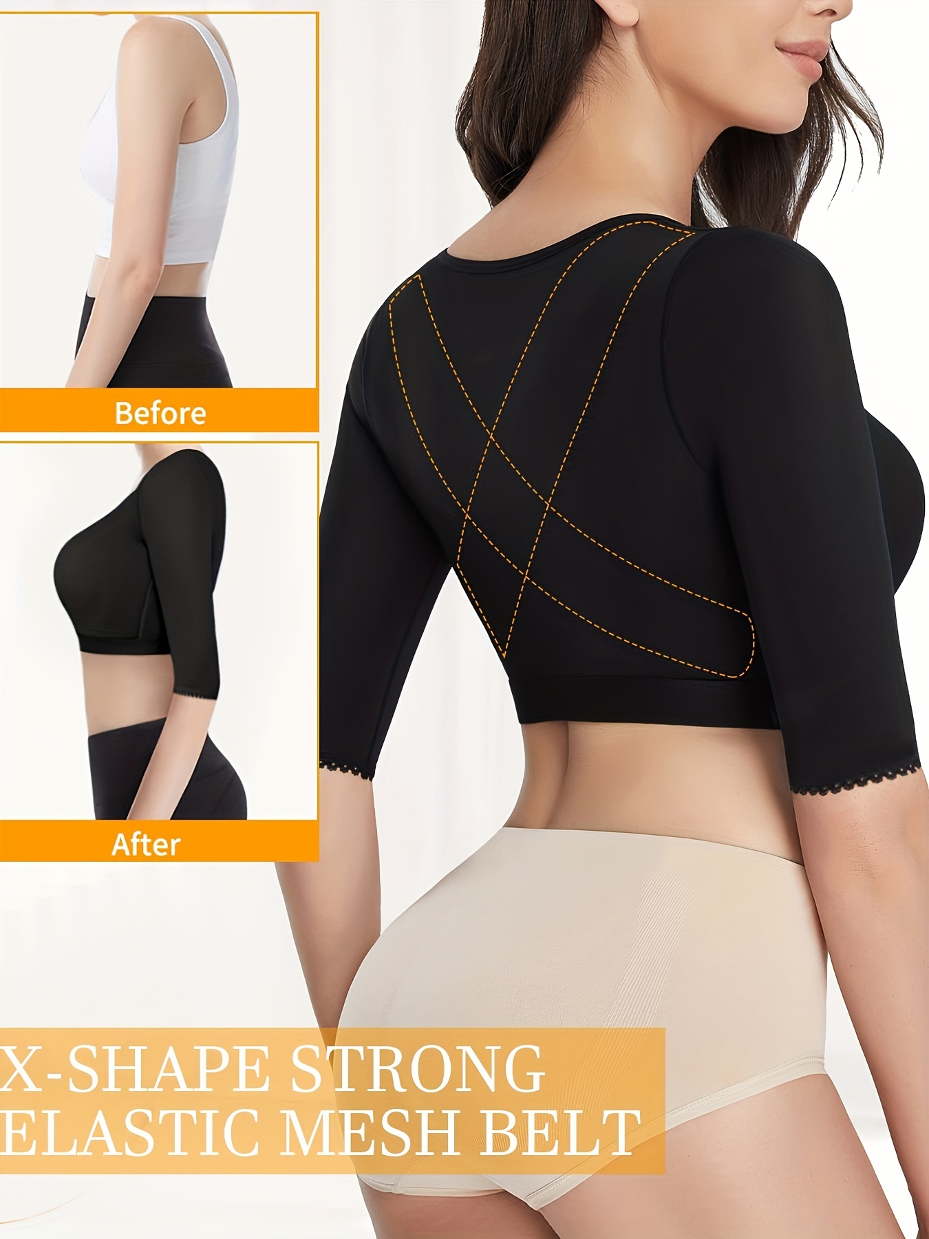 Posture Corrector Shaping Tops Arm Shaper Front Buckle - Temu