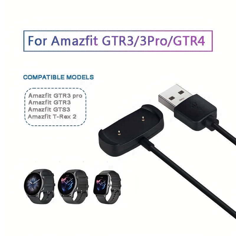 USB Charging Cable For Huami Amazfit GTS 4 mini SmartWatch Adapter Magnetic  Chargers Cradle For Amazfit