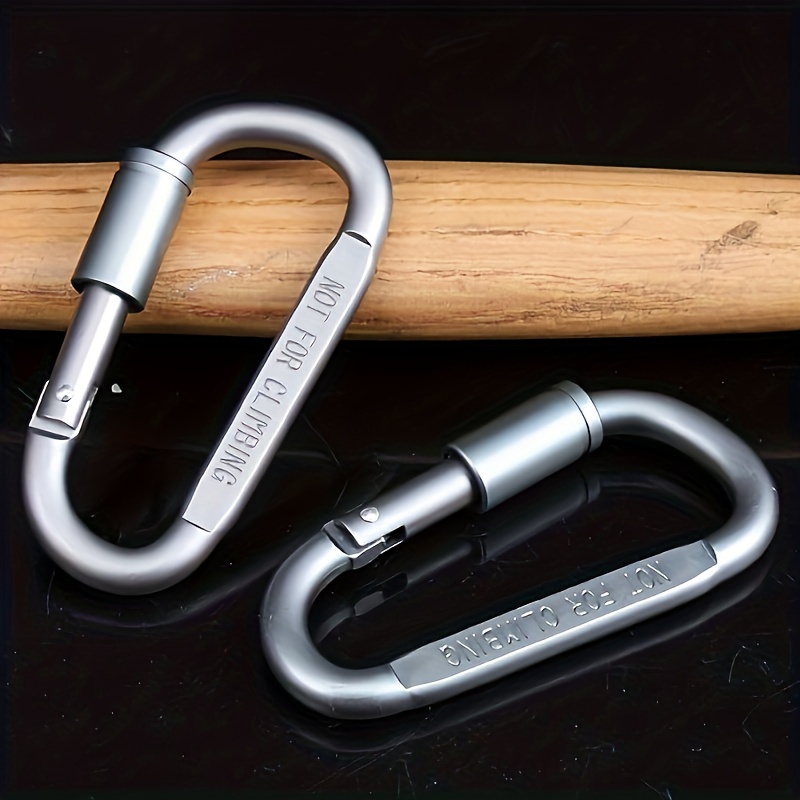 1Pc Carabiner Keychain D Shape Aluminum Alloy Multifunction Hook