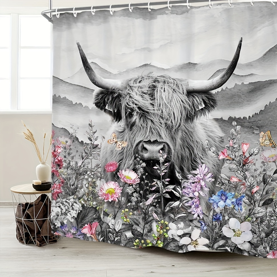 Brora Highland Cow Fabric  County Fabrics - Curtain & Upholstery