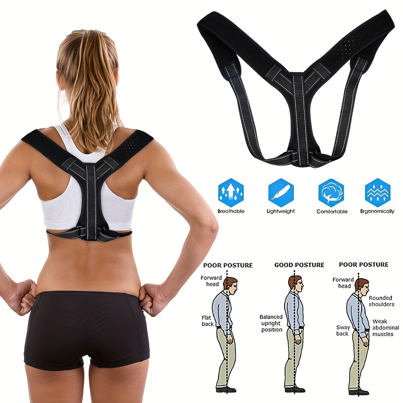 Back Brace Posture Corrector Men Women Adjustable - Temu