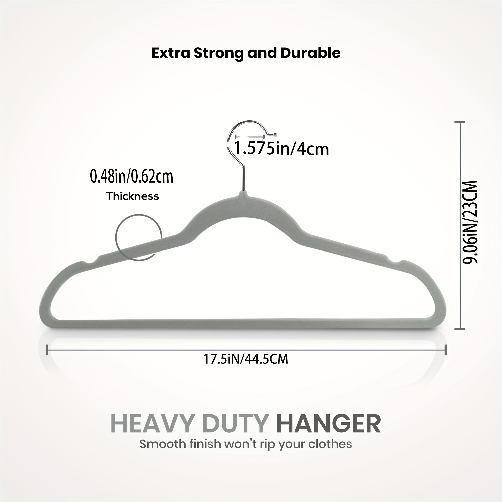 Premium Velvet Hanger Non Slip Durable Hanger Grey Hanger - Temu