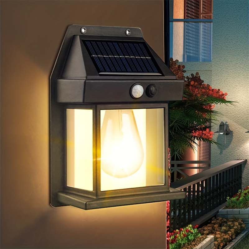Lampara Solar Exterior Impermeable Sensor Movimiento Jardín
