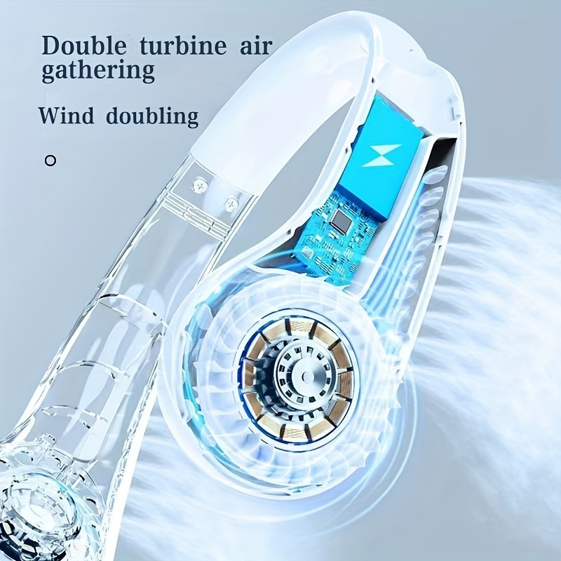 Ventilateur de cou suspendu, ventilateur de tour de cou paresseux,  ventilateur Portable mains libres, vents frais 1 pièce, Mode en ligne