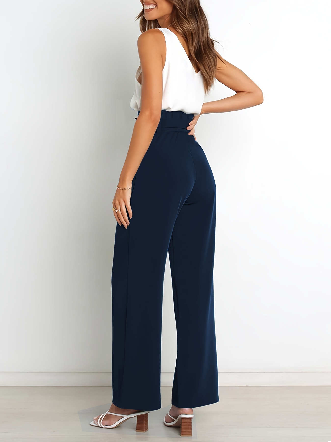 Original Design Women's Long Trousers Loose Casual Waist Nine-point Ha –  Ofelya Boutique