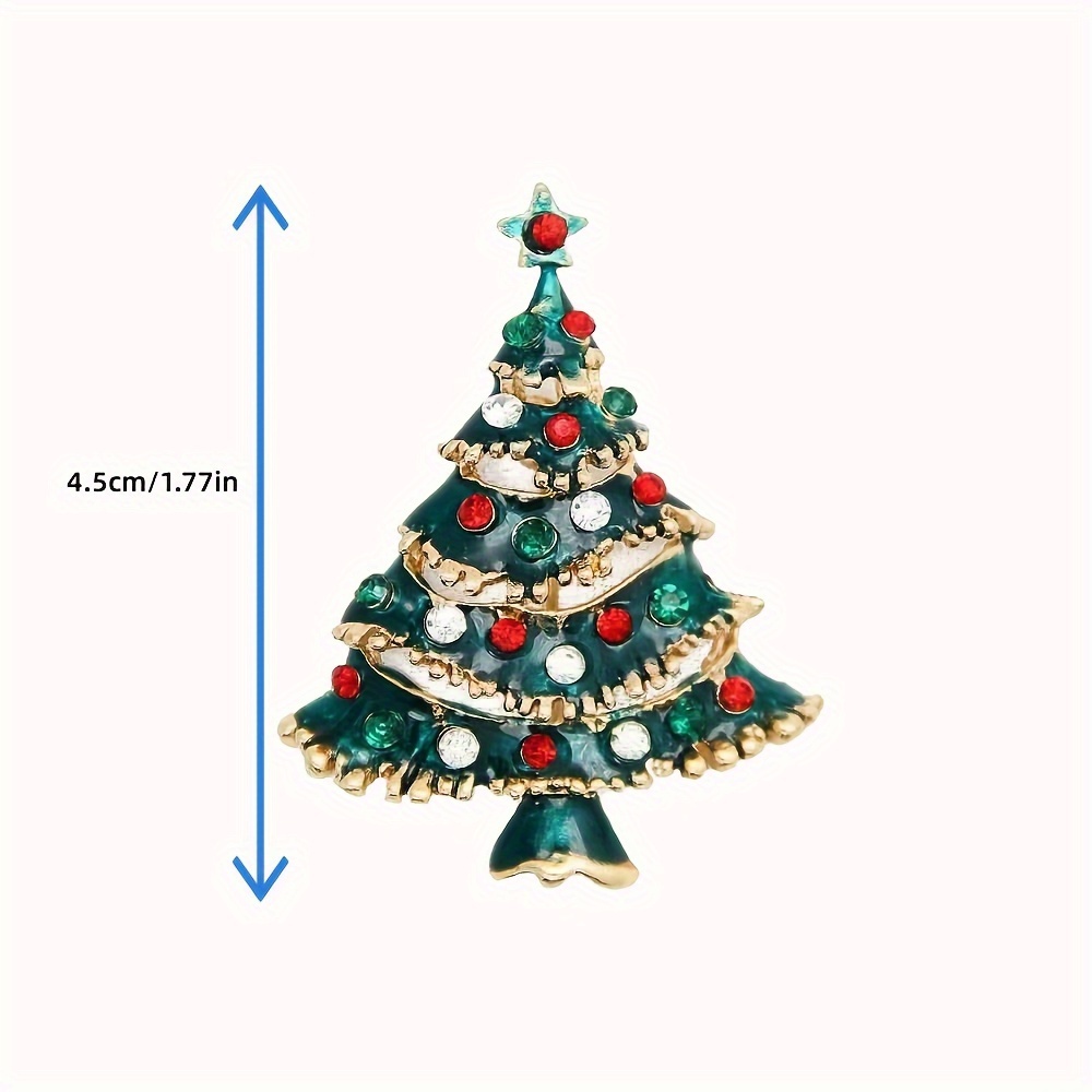 Broches De Noël En Forme De Sapin - Lot De 2 Broches Strass Colorées Pour Sac, Vêtement Ou écharpe