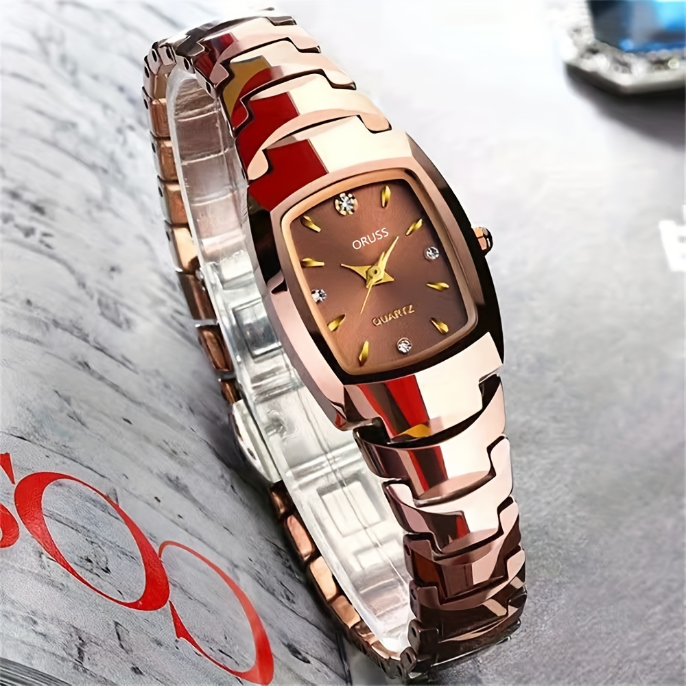 Luxury Rhinestone Decor Quartz Watch Waterproof Luminous Analog Wristwatch  For Daily Life Business Travel Vacation