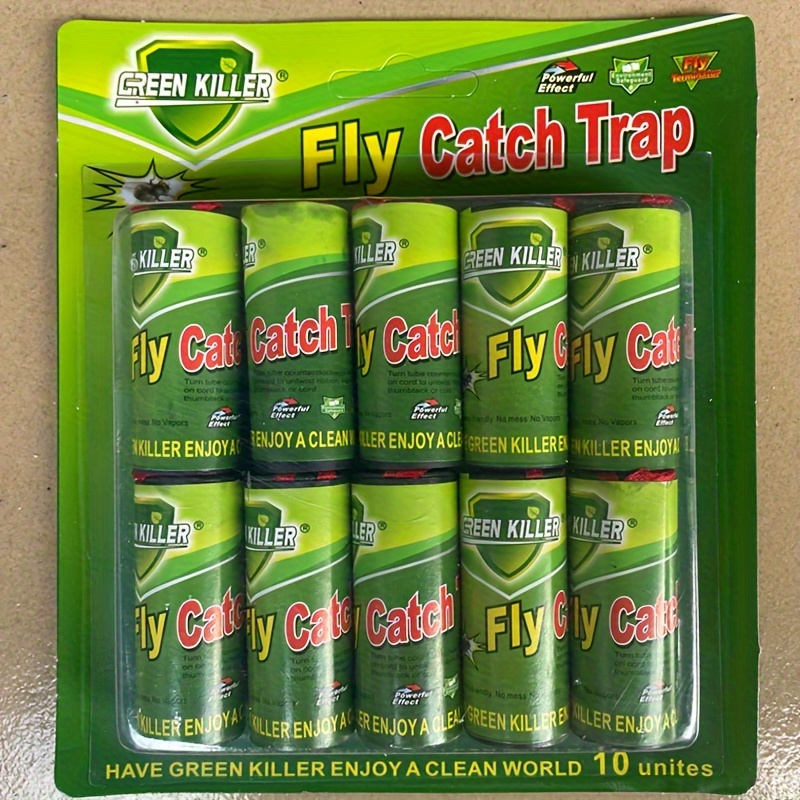 8 PCS Sticky Fly Ribbons,Fly Paper,Fly Catcher Ribbon,Fly Paper