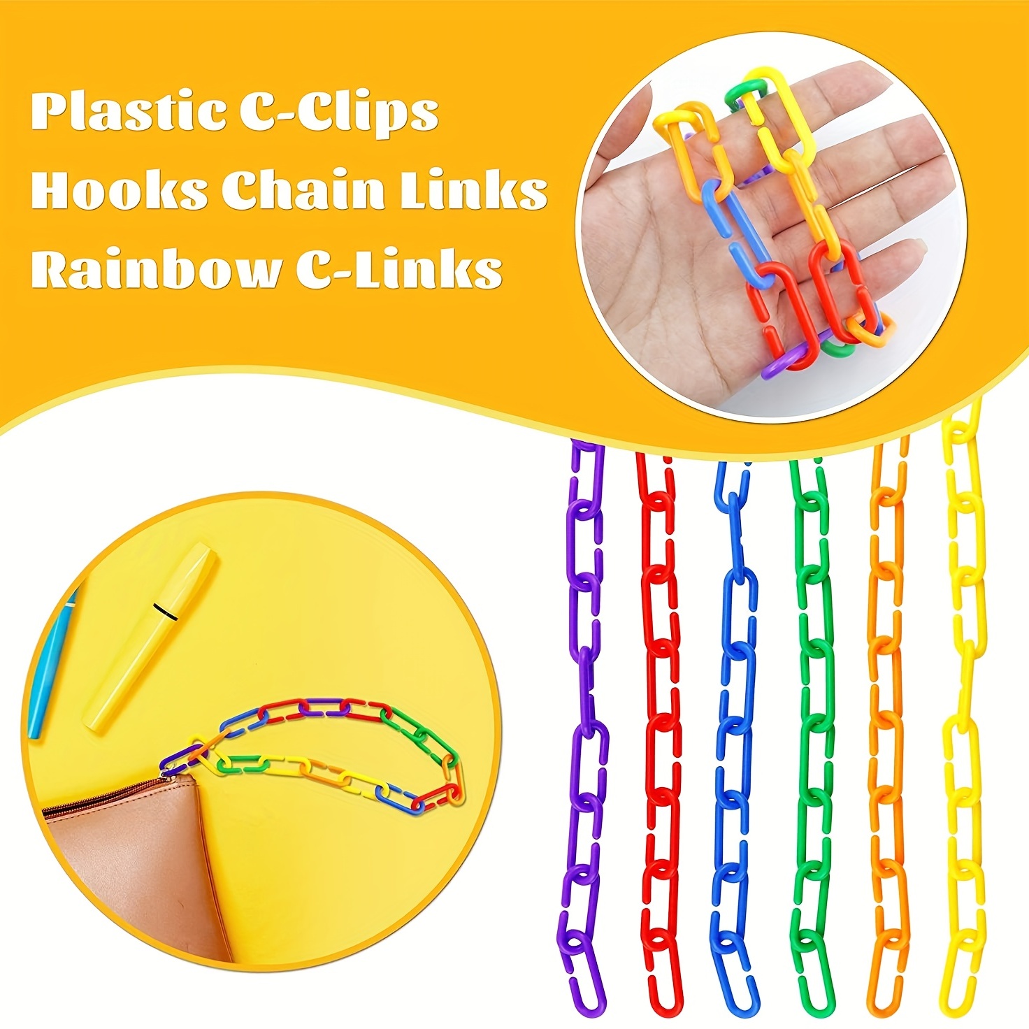 Rainbow C clips Hooks Plastic Building Block Toys Hooks - Temu