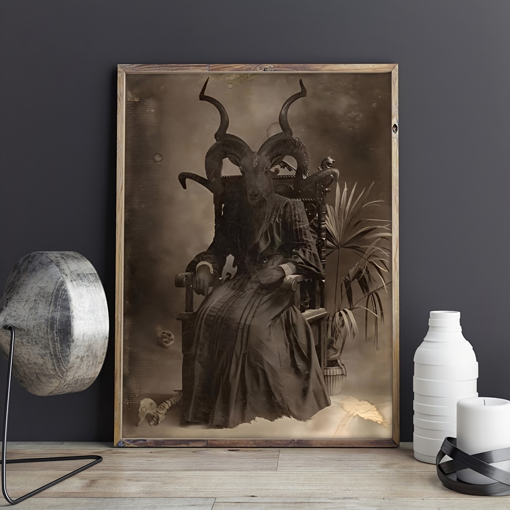 Victorian Baphomet Satanic Decor Wall Art Print 