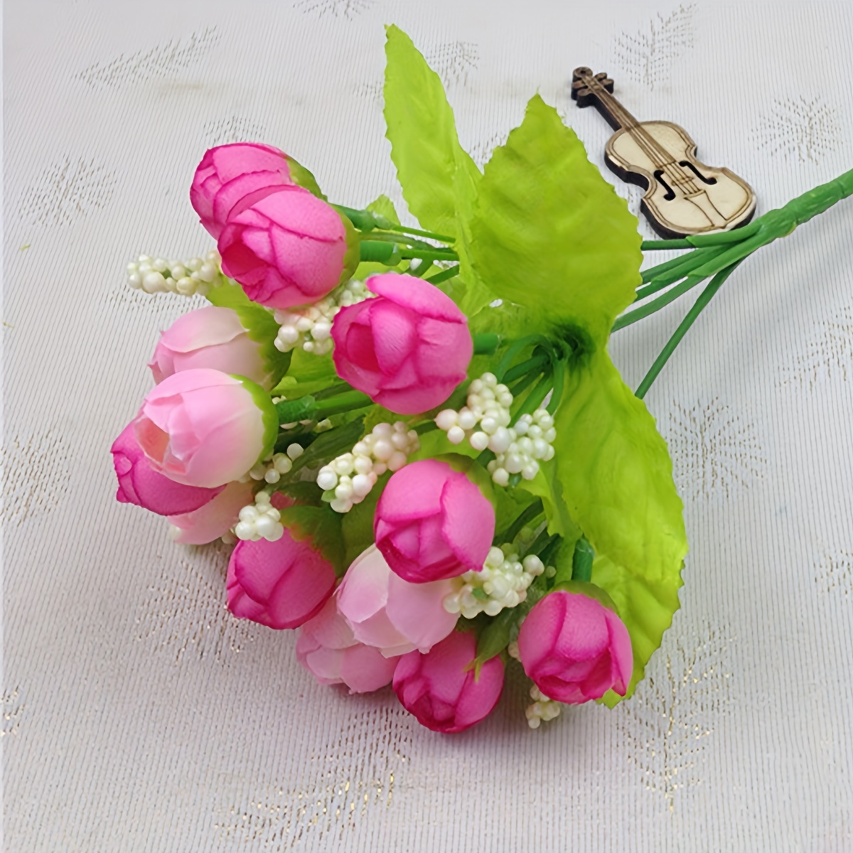 Artificial Flower Bouquets With Diamonds 6 various Colors 