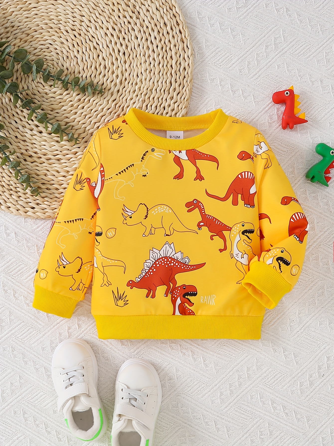 Toddler Boy Animal Dinosaur/Vehicle Print Casual Pullover Sweatshirt