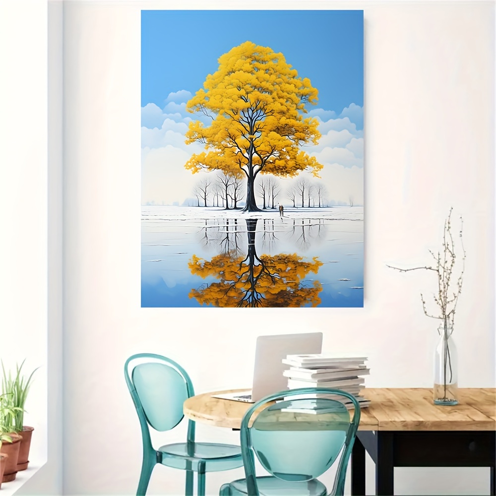 Peinture moderne arbre multicolore • Peintures sur toile