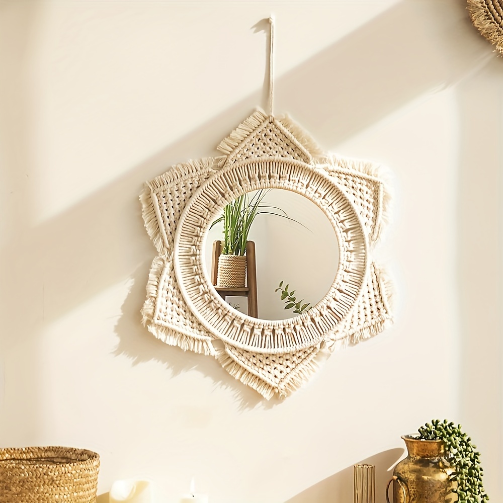 Handcrafted wooden hanging frame, Decorative frame mirror