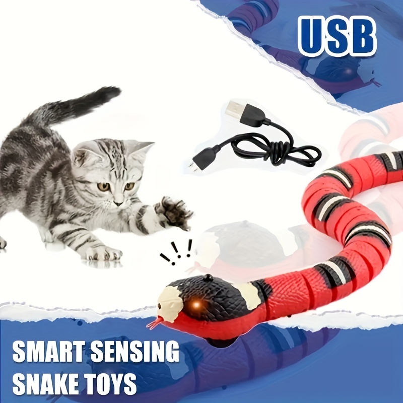 Remote Control Electric Snake Cat Toy, Simulation Smart Sensing