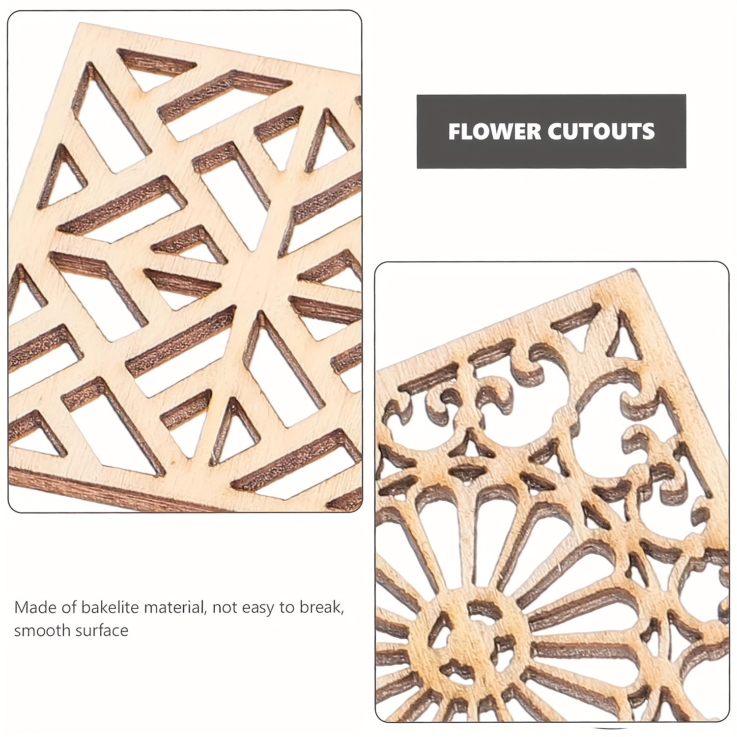 Wood Crafts Wooden Shapes For Crafts Wood Flower Wood Discs Wooden Pieces  Wooden Pieces For Crafts Wooden Ornaments Wood Chips Craft Painting Square  Bamboo - Temu Qatar