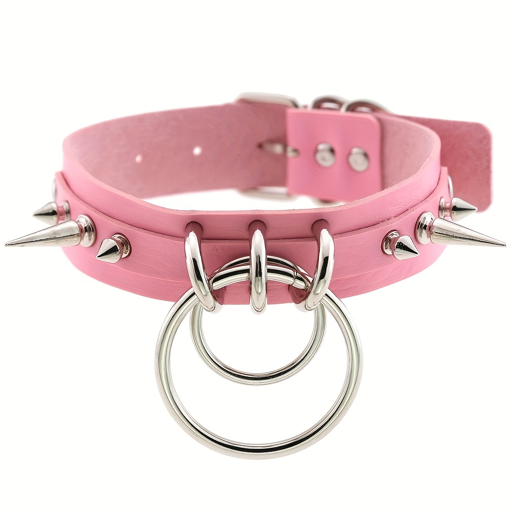 Collier BDSM en Cuir Avec Petit Anneau, Ras-de-cou en Cuir, Choker