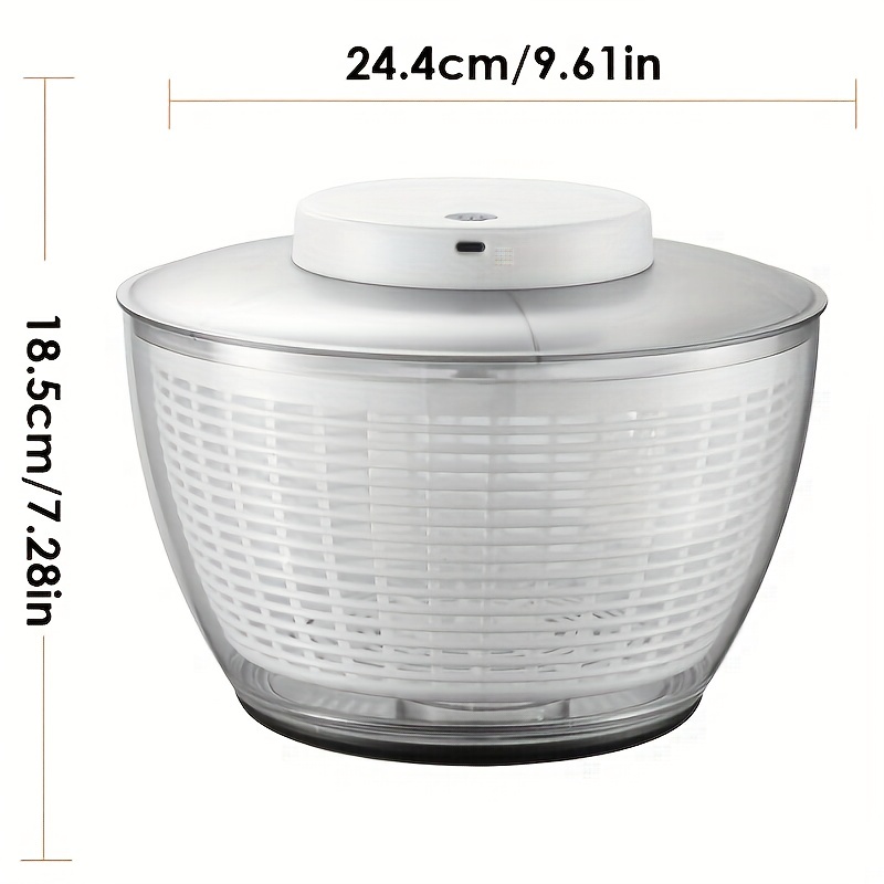 Electric Salad Spinner - USB , Quick Drying Fruit Spinner with Bowl