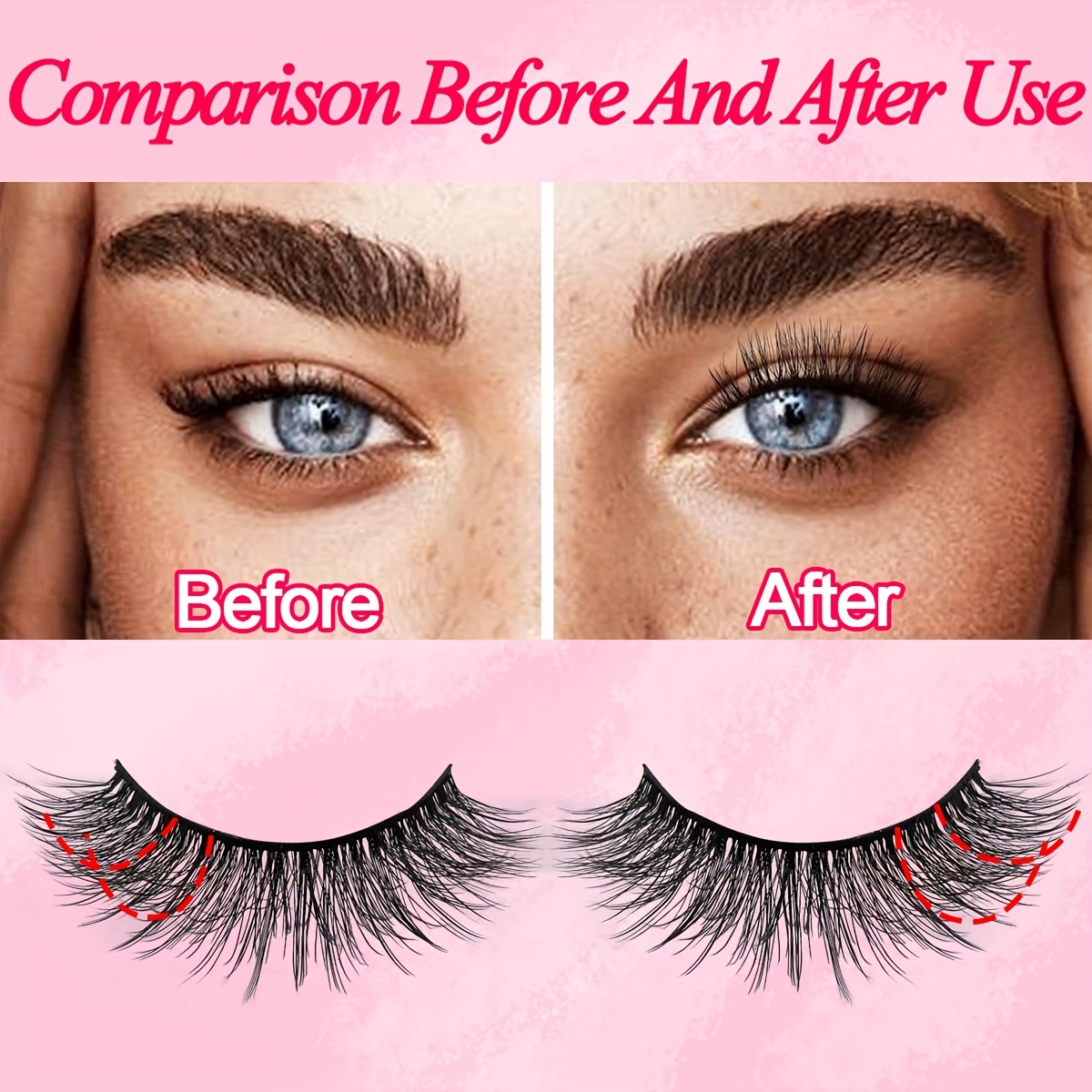 5 Pairs Short Wispy Faux Mink Fluffy Lashes 15mm Natural Look