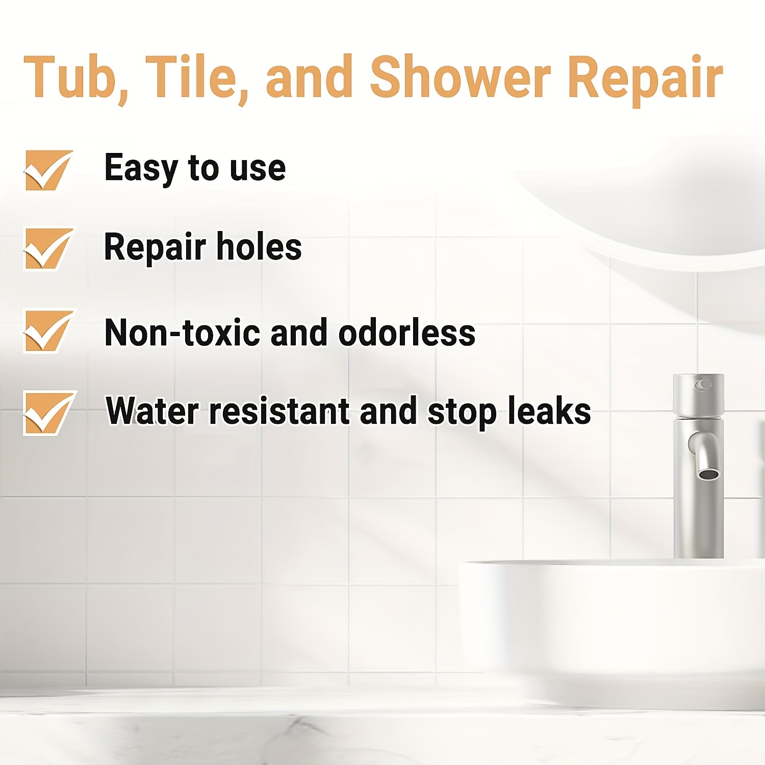 Tile Repair Agent Paste Tub Repair Kit White Tile Shower Repair