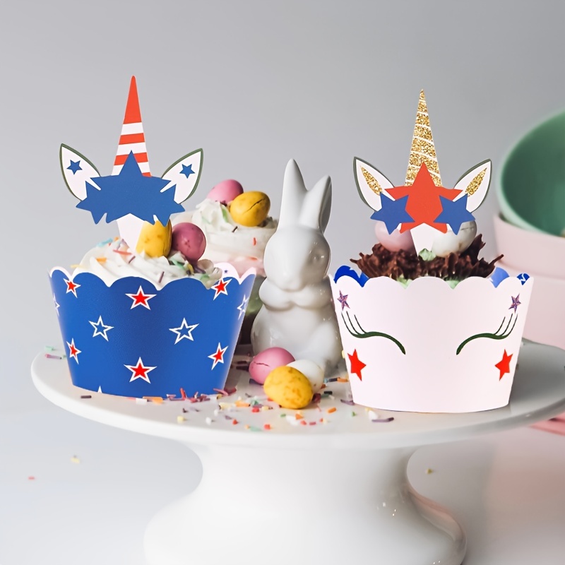 24 Pezzi Di Decorazioni Per Cupcake A Forma Di Unicorno, Avvolgitori Per  Cupcake, Decorazioni Per Torte, Forniture Per Feste Di Compleanno Per  Bambini, Trova Grandi Offerte Ora