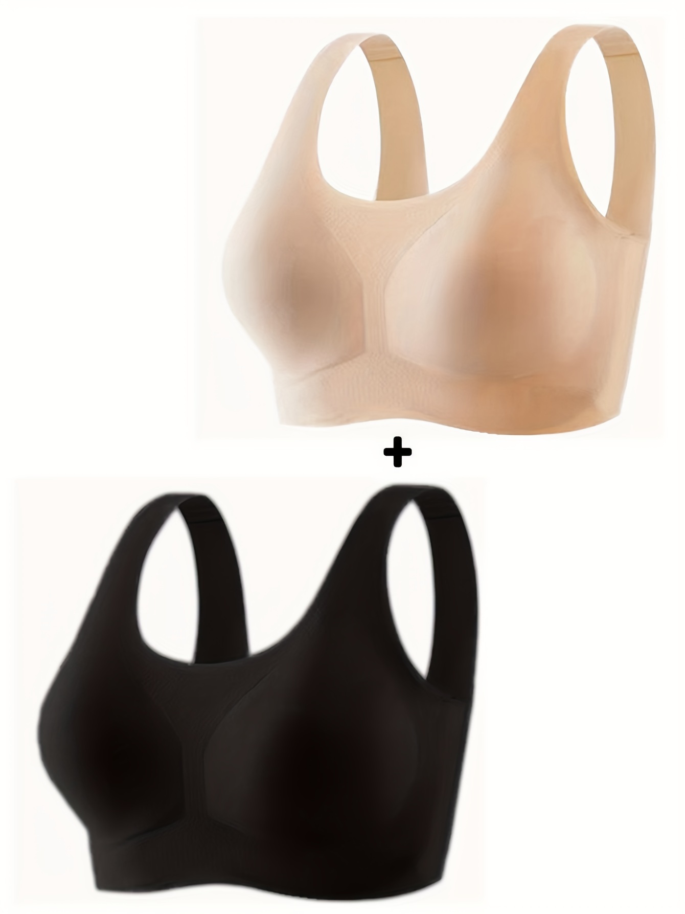 Girls Seamless Bras Solid Color Smooth Breathable Wireless - Temu