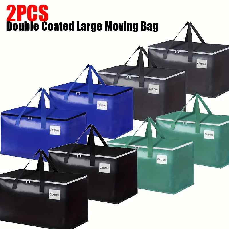 FabSpace Moving Boxes Heavy Duty Moving Bags with Strong Zippers and  Handles Collapsible Moving Supplies, Storage Totes for Packing & Moving  Storing