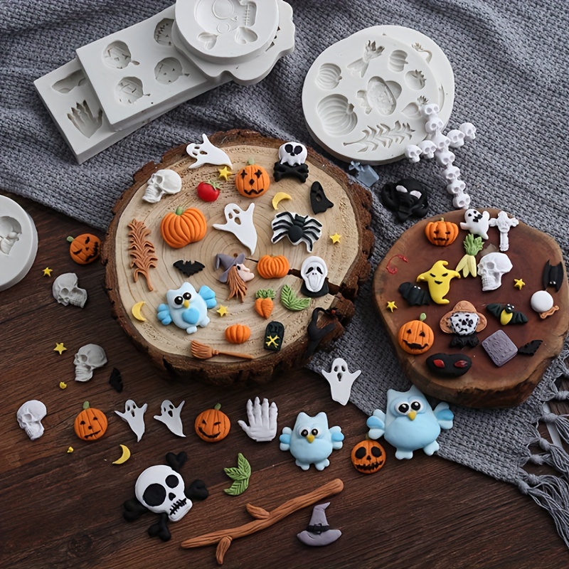 3D crâne chocolat moule Silicone gâteau moule ustensiles de cuisson  pâtisserie cuisson décoration outils cuisine Halloween cadeau 
