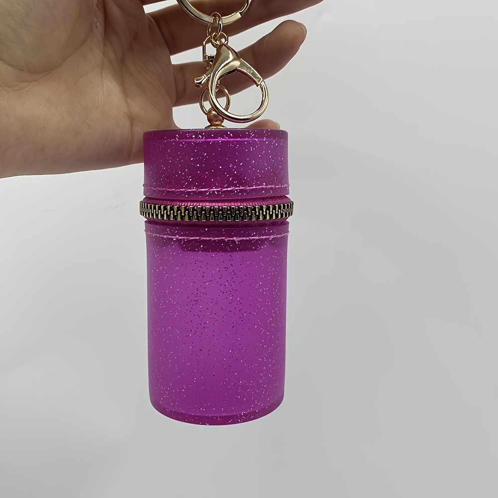Mini Rhinestone Lipstick Bag Glitter Cylinder Coin Purse - Temu