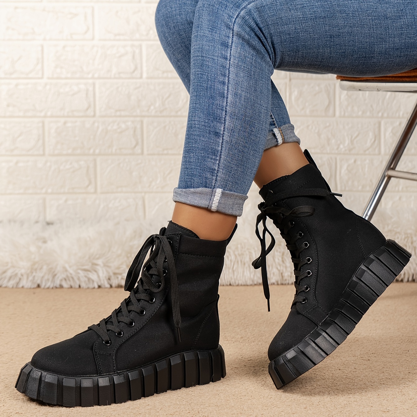 Canvas combat shop boots womens