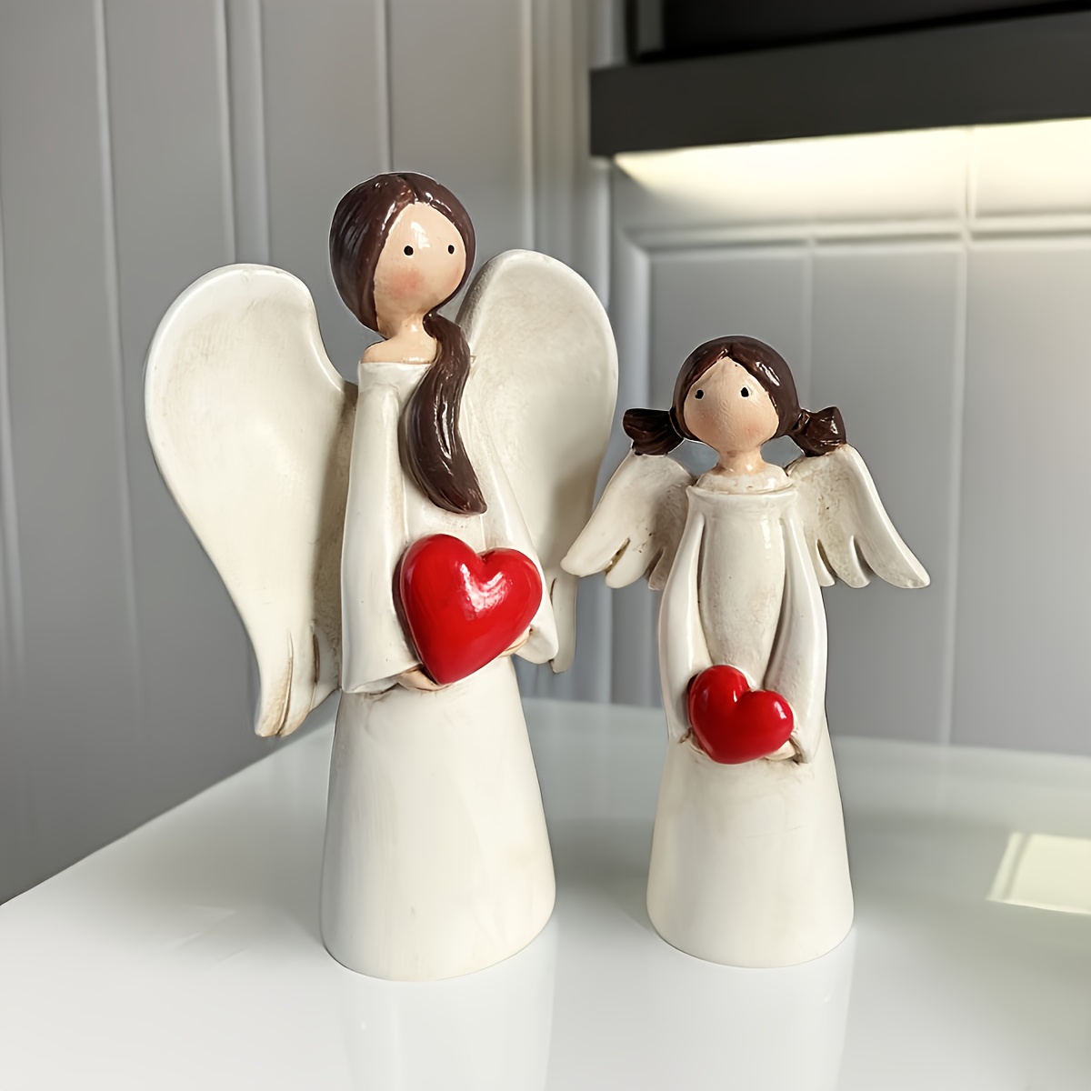 Stholome Figurine ange gardien - Figurine de prière ange - Cadeau pour  femme - Statue d'encouragement à montrer l'amour sympathie gratitude -  Deuil