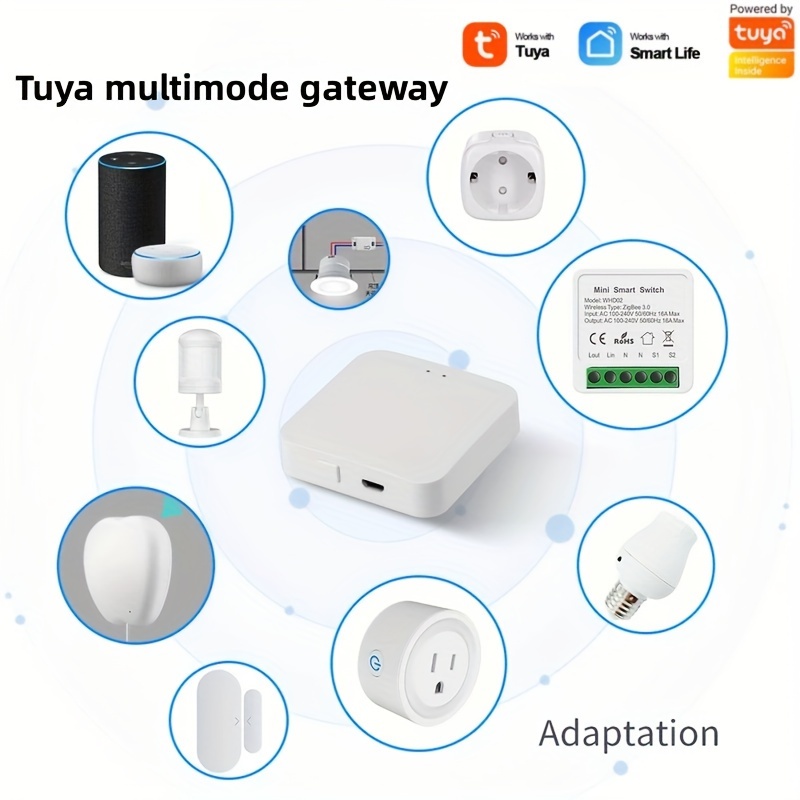Ametoys Tuya ZigBee WiFi + Bluetooth Hub Smart Gateway Hub Smart Home Smart  Life APP Wireless Remote Controller Via Home App Control 